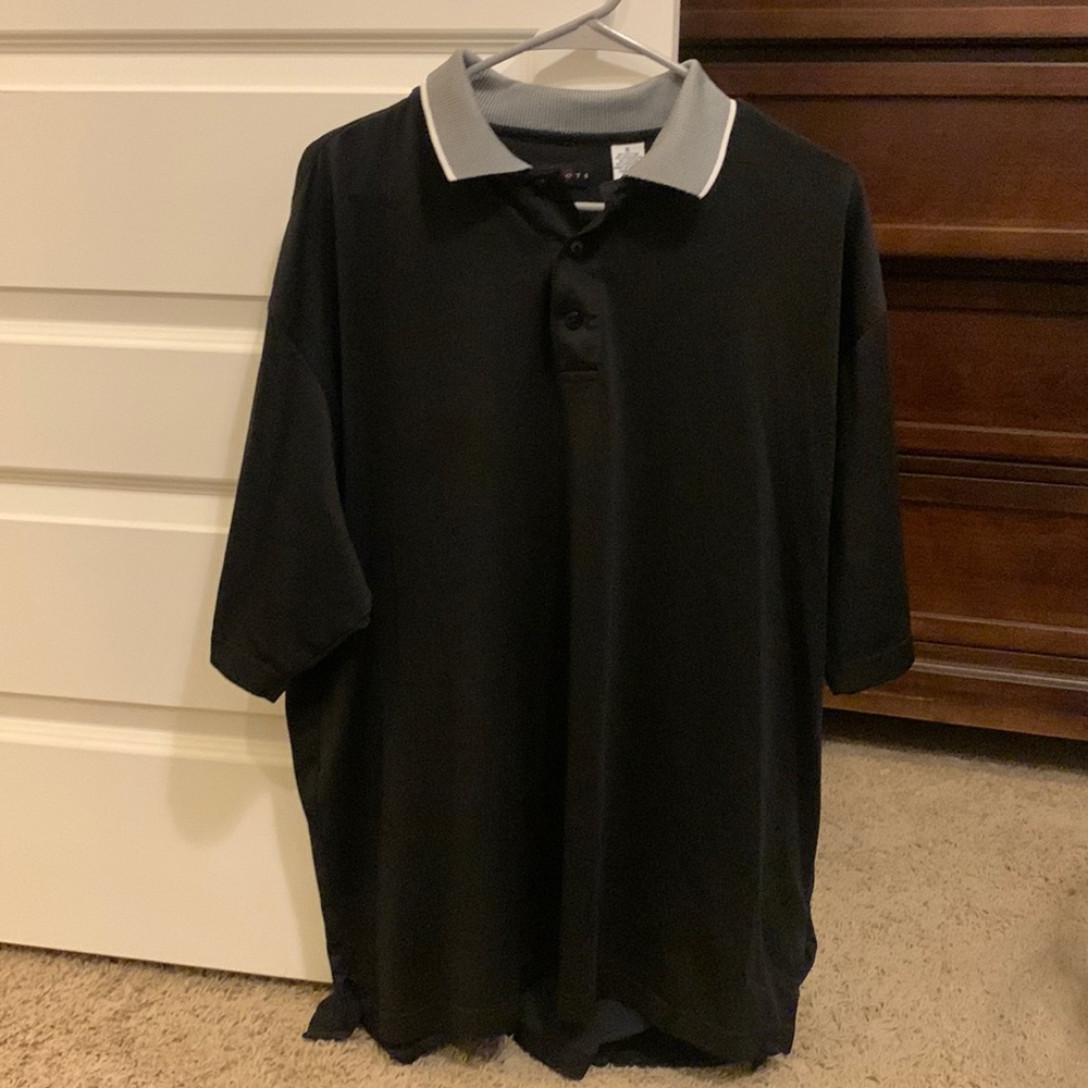 Divots Black Polo Shirt
